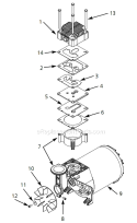 Page B Diagram and Parts List for EX800202 2002 Campbell Hausfeld Compressor